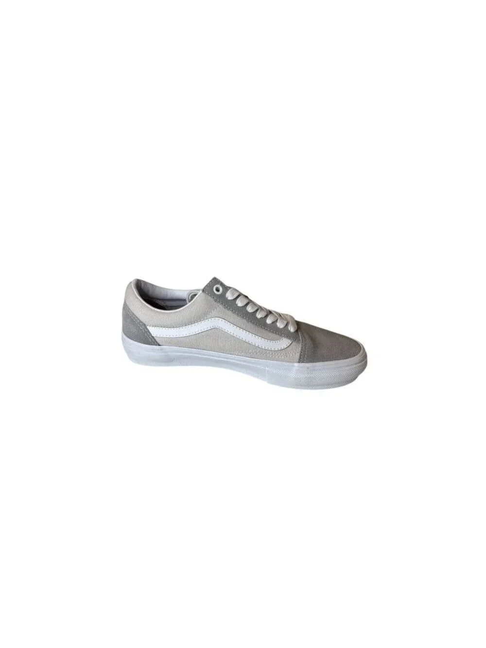 Men's Vans Old Skool Gray White Sneakers Size 7.5